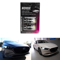 (PAIR) KONIK LED W21/5W T20 7443 White DRL Parker Bulbs for Mazda 3 BP CX-9 TC