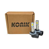 (PAIR) KONIK LED H27 881 6000K Fog Lamp Light Bulb for 2017 Holden RG Colorado