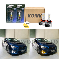 KONIK P13W DRL + KONIK H8 WHITE & YELLOW Dual Colour LED Fog Light for MY15+ Mustang & Subaru WRX STI