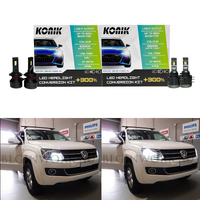 KONIK LED H15+H7 White DRL Headlight Low High Beam Conversion Kit for MY11-20 Volkswagen AMAROK