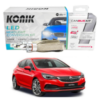 Holden Astra BK 2016-2021 KONIK LED H7 6000K CANBUS Low Beam Headlight Conversion Kit