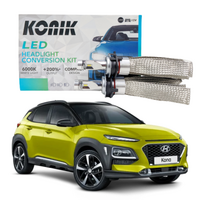Hyundai KONA OS 2018-2020 KONIK LED H7 +200% 6000K Low Beam Headlight Conversion Kit