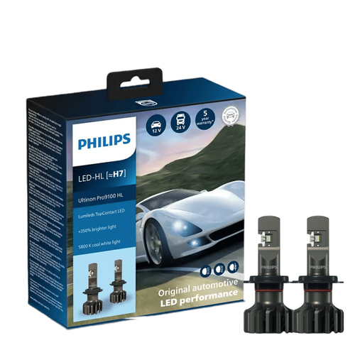 Philips Automotive Lighting H7 Standard Halogen Replacement Headlight Bulb,  2 Pack, white