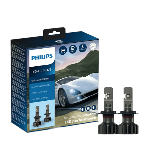 PHILIPS H7 Ultinon Pro9100 LED Car Headlight Bulbs Kit +350% 5800K