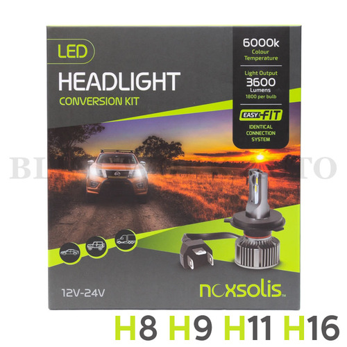 Noxsolis H8 H9 H11 H16 6000K LED Conversion Kit